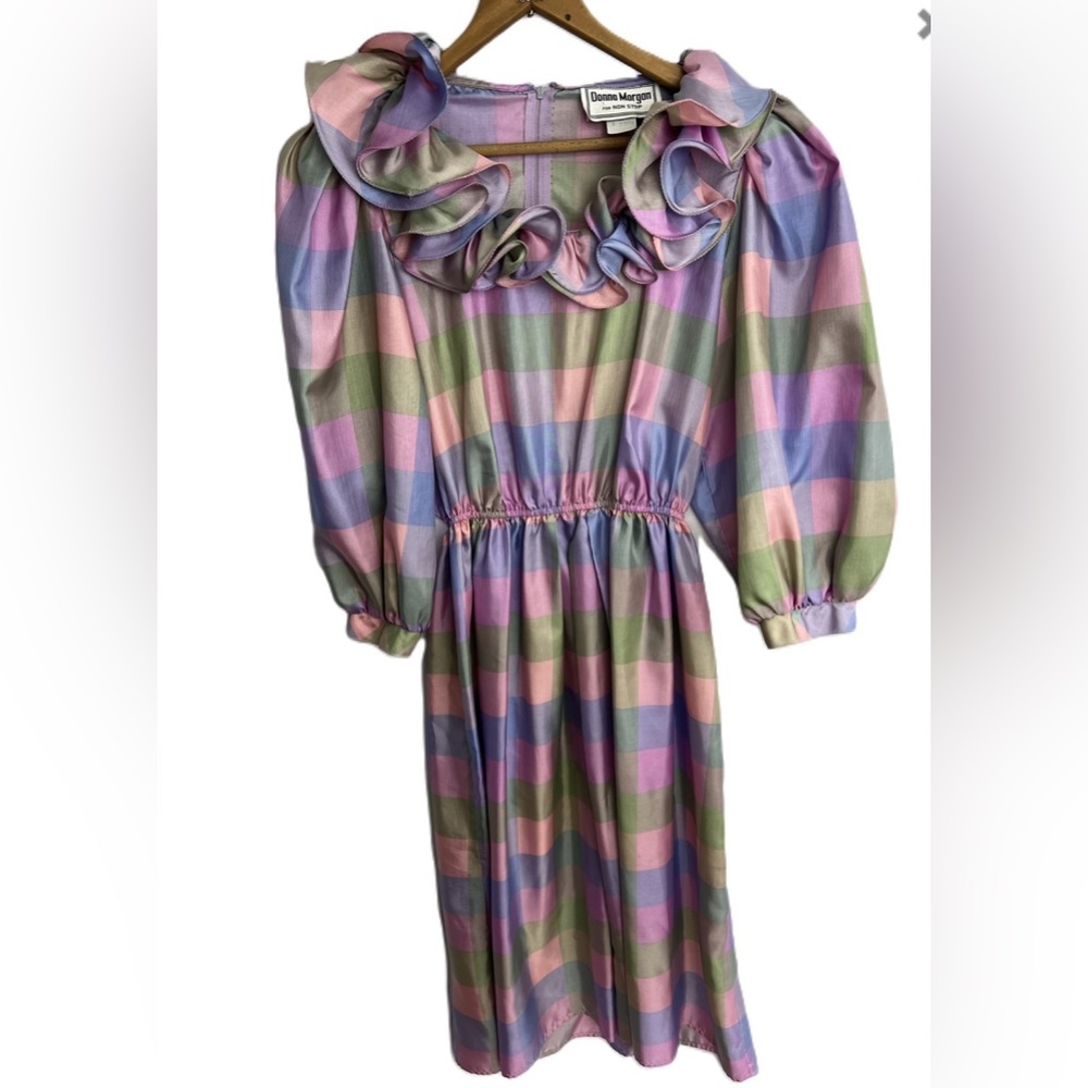 Vintage 80’s Donna Morgan Plaid Dress